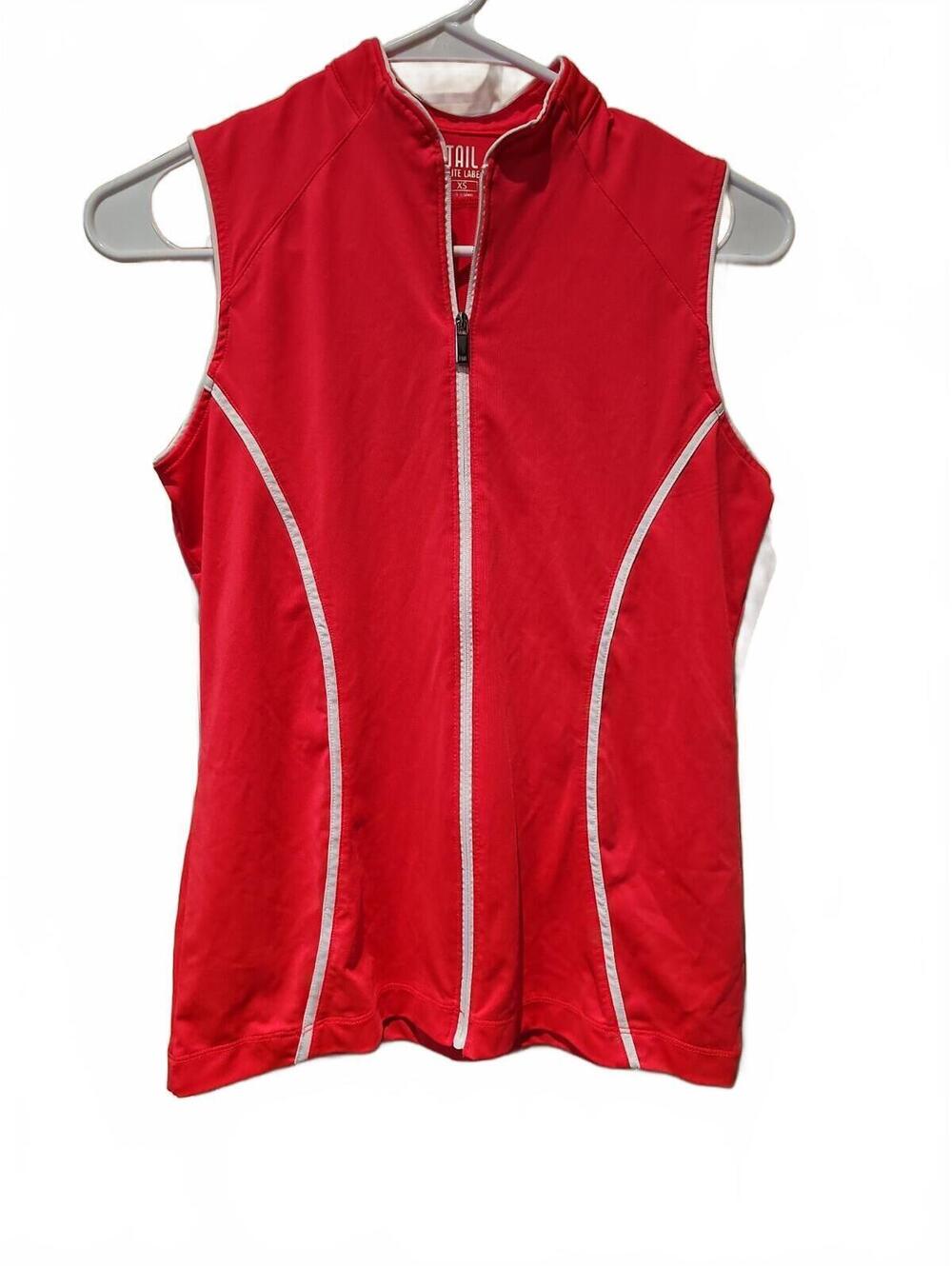 Tail White Label Sleeveless Zip-Front Golf Top Tank XS